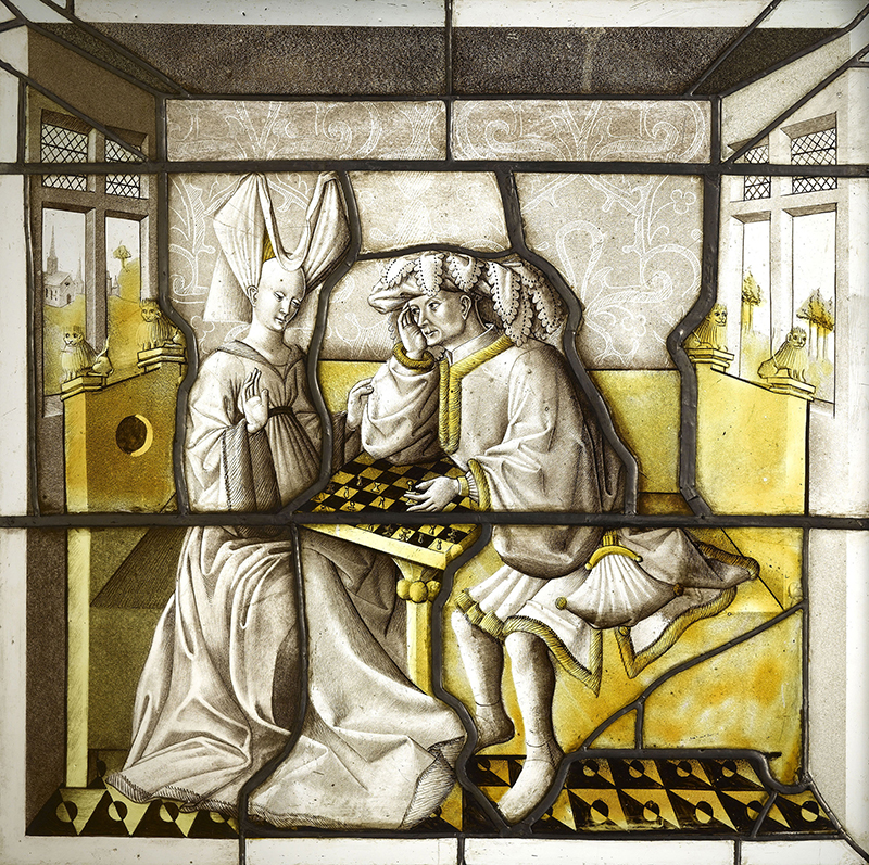 Chess-players 15th century, stained glass Paris, musée de Cluny - musée national du Moyen-Âge © RMN-GP (musée de Cluny - musée national du Moyen-Âge) / J.-G. Berizzi